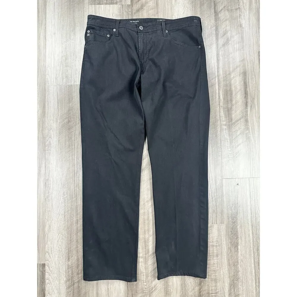 AG Adriano Goldschmied The Graduate Tailored Leg Pants Men’s 36x32 Super Black